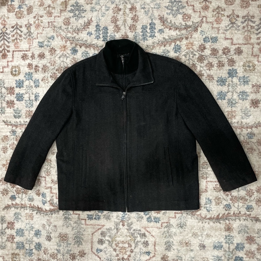 Calvin Klein Charcoal Wool Blend Coat